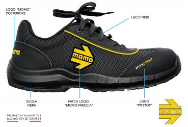 MOMO PIT STOP Mechanic Schuhe Schwarz Größe 40